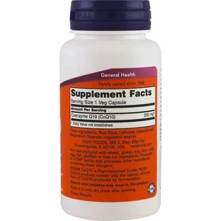Now Foods CoQ10 200мг 200мг 60 рослинних капсул