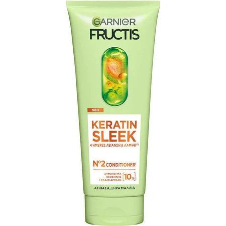 Garnier Keratin Sleek Восстановление/питание Кондиционер для наэлектризованных волос 200 мл: цены и характеристики