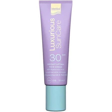Тонізуючий денний крем для обличчя InterMed Luxurious Suncare з сонцезахисним фактором SPF30 та гіалуроновою кислотою 50 мл: ціни та характеристики