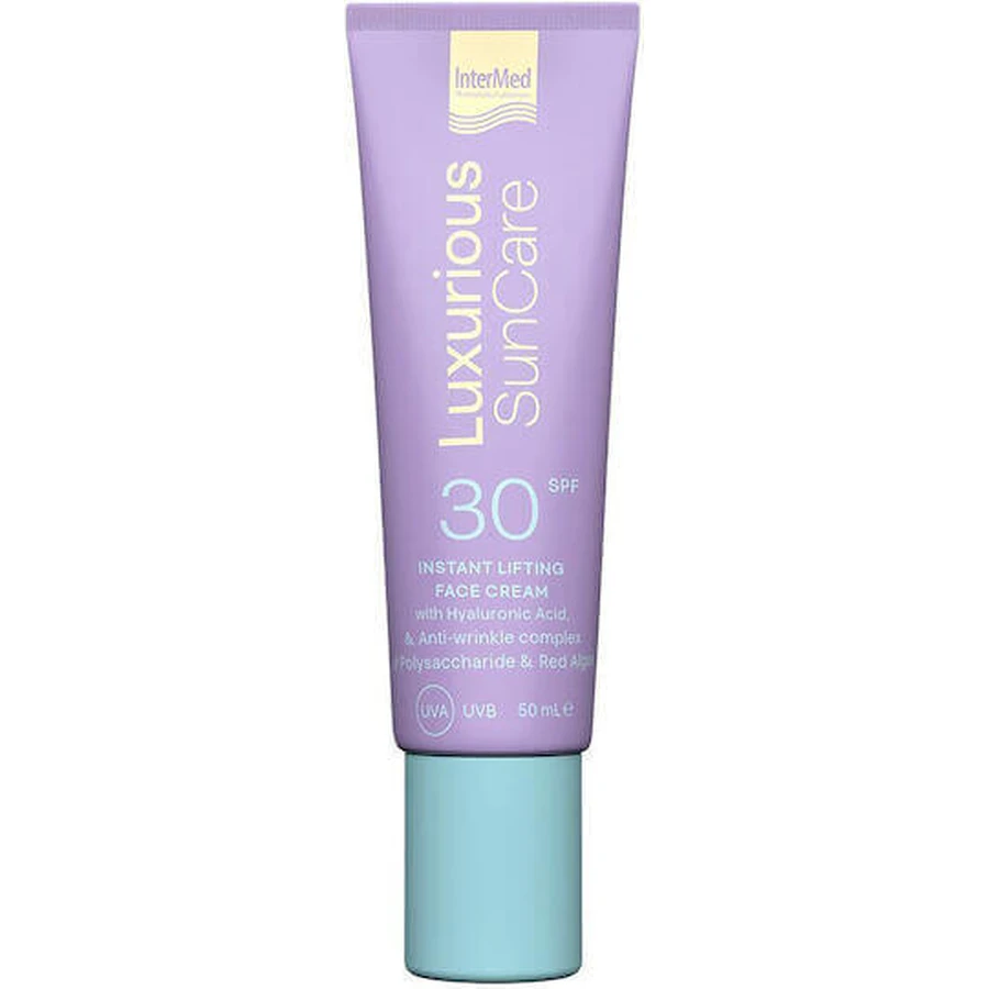 Тонізуючий денний крем для обличчя InterMed Luxurious Suncare з сонцезахисним фактором SPF30 та гіалуроновою кислотою 50 мл: ціни та характеристики