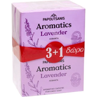 Лавандове мило для тіла Papoutsanis Aromatics Lavender 4х100гр
