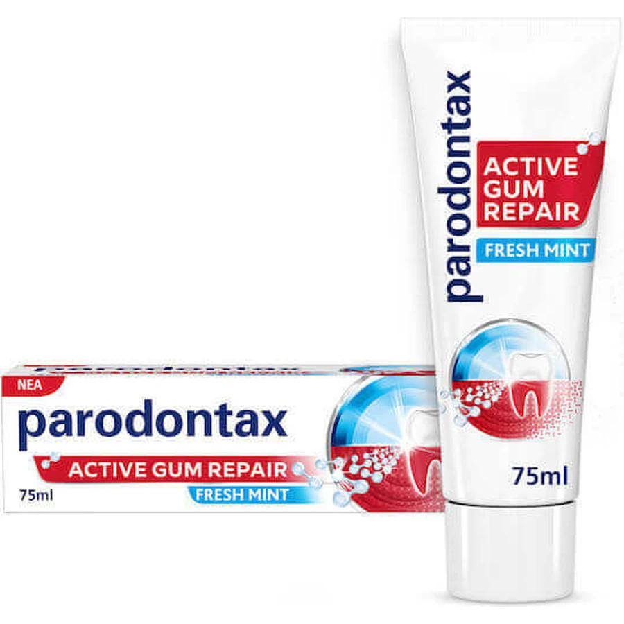 Parodontax Active Gum Repair Свіжа м'ята зубна паста від гінгівіту 75мл: ціни та характеристики