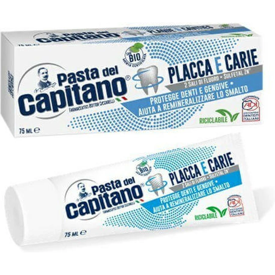 Pasta del Capitano Защитная зубная паста от налета и кариеса 75 мл: цены и характеристики