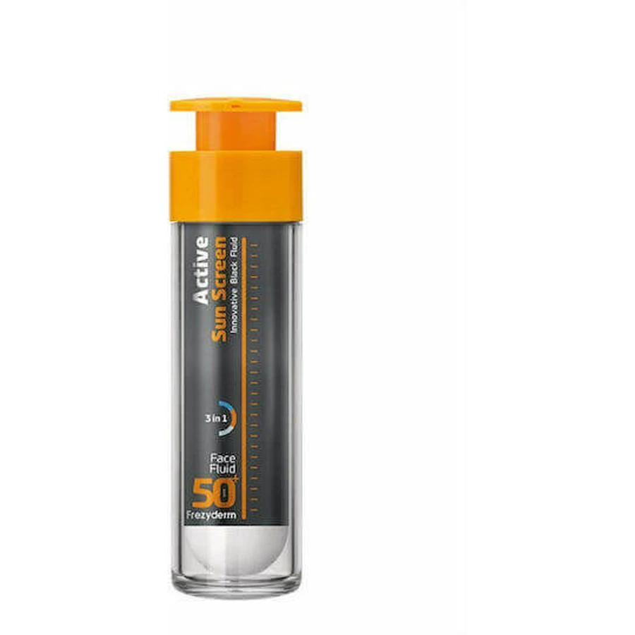 Инновационный черный водостойкий гель для лица с защитой от солнца Frezyderm Active Sun Screen SPF50, 50 мл: цены и характеристики