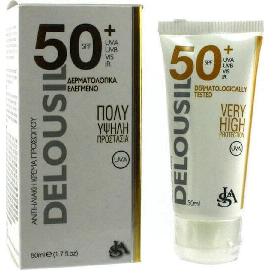 Delousil Солнцезащитный крем для лица SPF50 50 мл: цены и характеристики