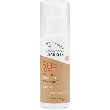 Водостійкий сонцезахисний крем з пігментом Laboratories de Biarritz для обличчя SPF30 відтінок 02 Бежевий 50 мл: ціни та характеристики