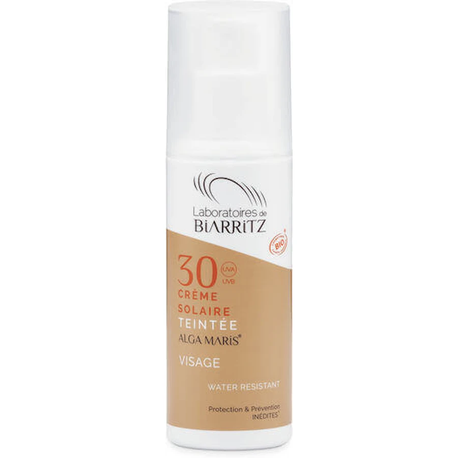 Водостійкий сонцезахисний крем з пігментом Laboratories de Biarritz для обличчя SPF30 відтінок 02 Бежевий 50 мл: ціни та характеристики