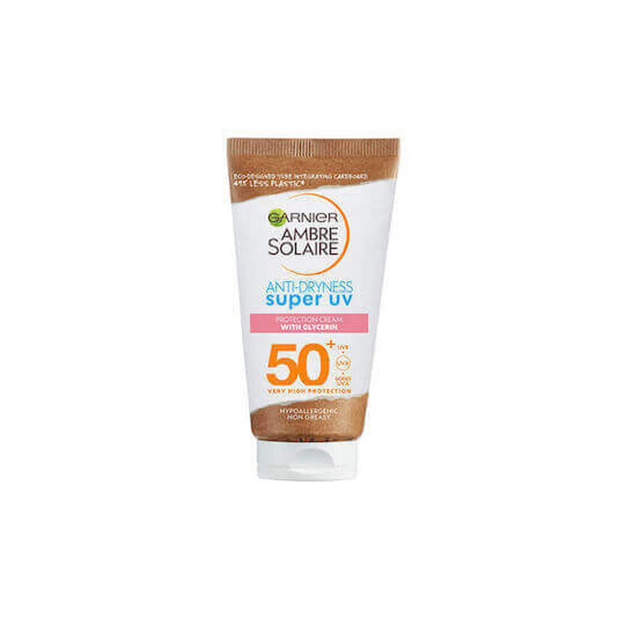 Garnier Ambre Solaire Антисухость Супер УФ Солнцезащитный крем для лица SPF50 50 мл: цены и характеристики
