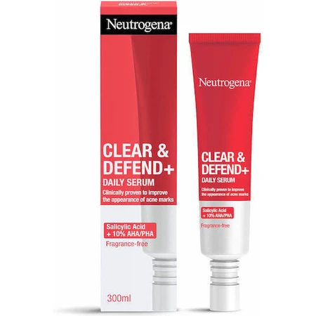 Сыворотка для лица Neutrogena Clear & Defend+ с AHA и салициловой кислотой для сияния 30 мл: цены и характеристики
