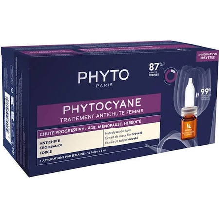 Ампула від випадіння волосся Phyto Phytocyane Traitement Chute Progressive Hair Ампула від випадіння волосся для жінок 12х5мл: ціни та характеристики