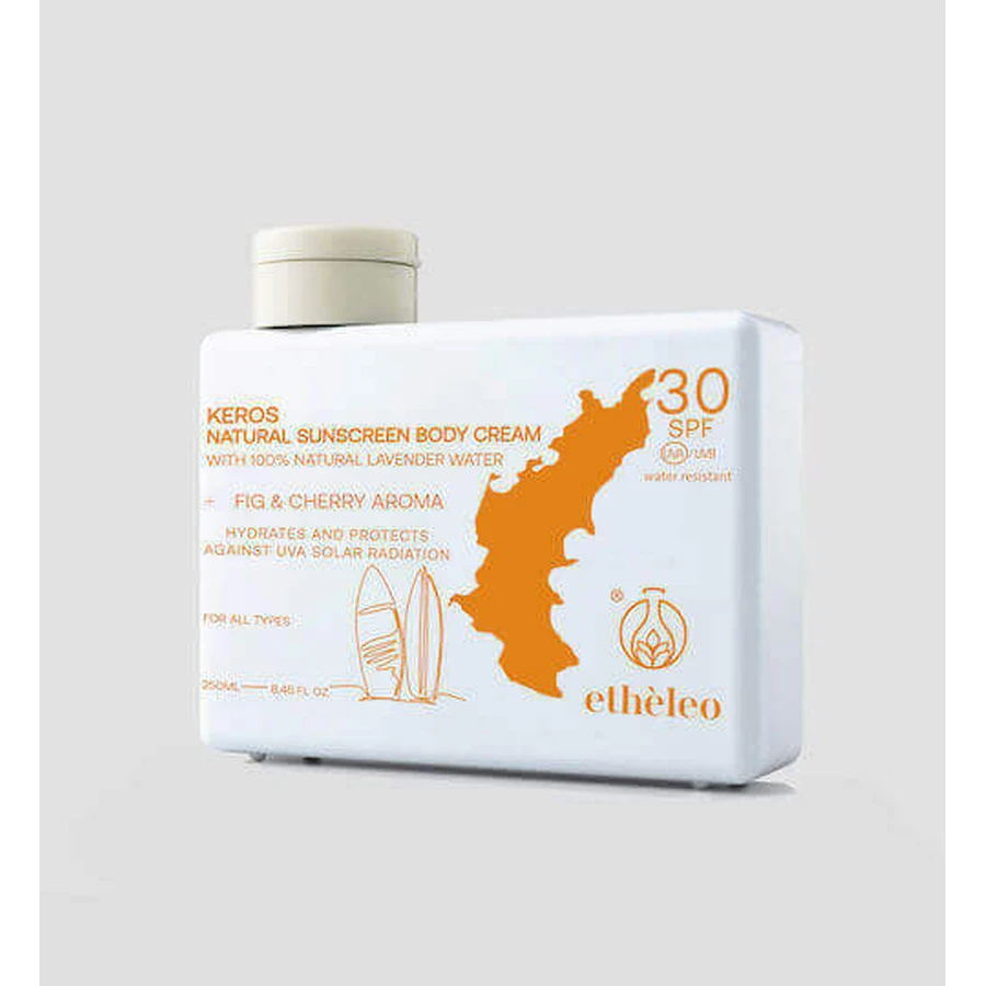Etheleo Keros Водостійкий сонцезахисний крем для тіла SPF30 200 мл: ціни та характеристики