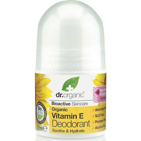 Dr.Organic Vitamin E Натуральный роликовый дезодорант без алюминия 50 мл: цены и характеристики