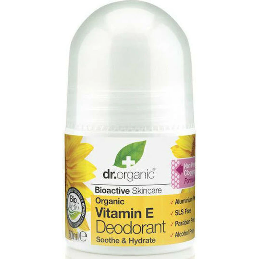 Dr.Organic Vitamin E Натуральный роликовый дезодорант без алюминия 50 мл: цены и характеристики