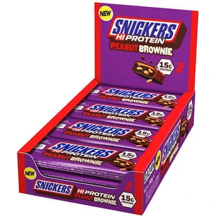Гіпопротеїнові батончики Snickers зі смаком білка та арахісового тістечка 15г 12х50г