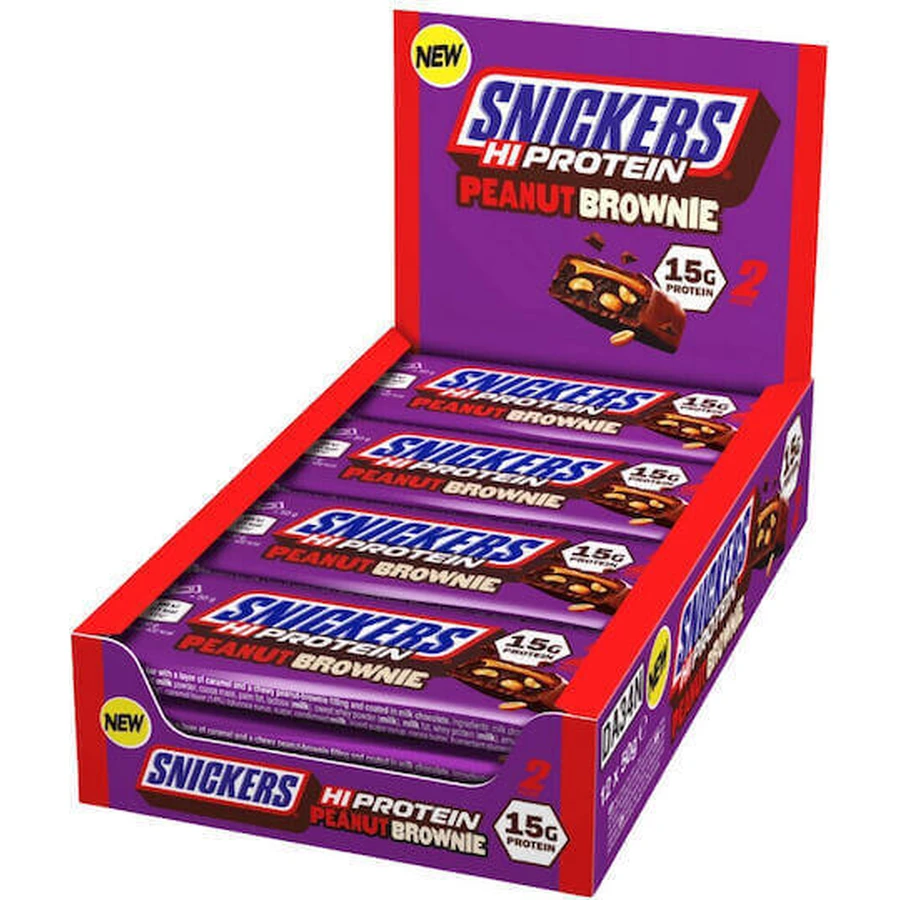 Гіпопротеїнові батончики Snickers зі смаком білка та арахісового тістечка 15г 12х50г: ціни та характеристики