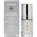 Apivita 5-Actions with White Lily Зволожуюча та антивікова сироватка для шкіри навколо очей з гіалуроновою кислотою проти зморшок і тонізуюча 15 мл: ціни та характеристики