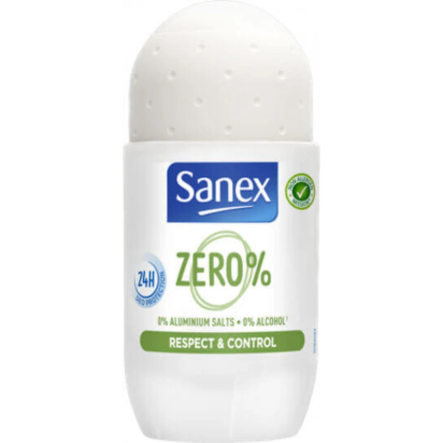 Sanex Zero 0% Respect & Control 24h Deo Protection Deodorant 24h Roll-On Aluminium Free 50ml: цены и характеристики