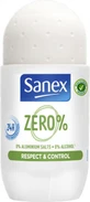 Дезодорант Sanex Zero 0% Respect &amp; Control 24h Deo Protection Дезодорант 24-годинний рулонний без алюмінію 50 мл