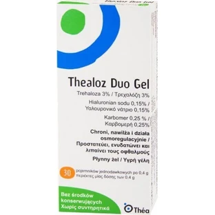 Thea Pharma Hellas Thealoz Duo гелеві краплі для очей з гіалуроновою кислотою для сухих очей 30х0,4мл