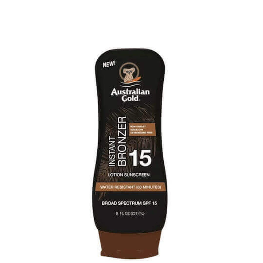 Australian Gold Instant Bronzer Водостойкий солнцезащитный лосьон для тела SPF15 237 мл: цены и характеристики