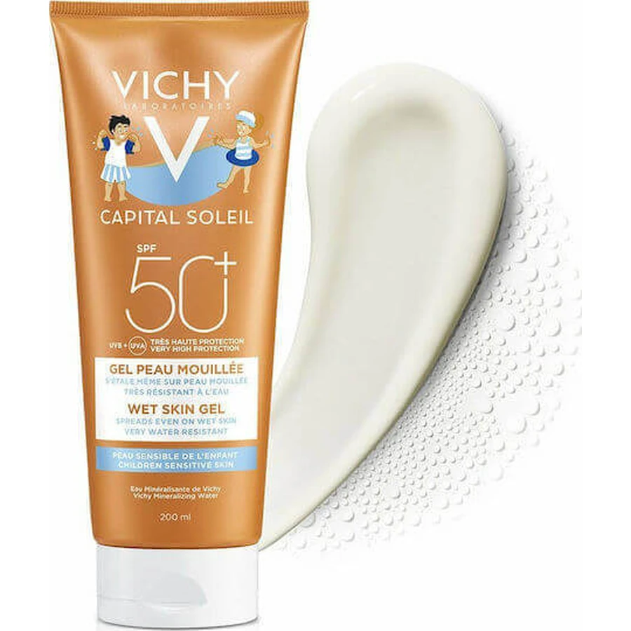 Vichy Capital Soleil Водостойкий детский солнцезащитный крем-гель SPF50 200 мл: цены и характеристики