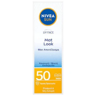 Nivea Sun UV Face Mat Mat Look Сонцезахисний крем для обличчя водостійкий SPF50 50 мл