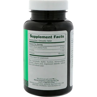 Nature's Plus Папайя Ензим без глютену 180 жувальних таблеток