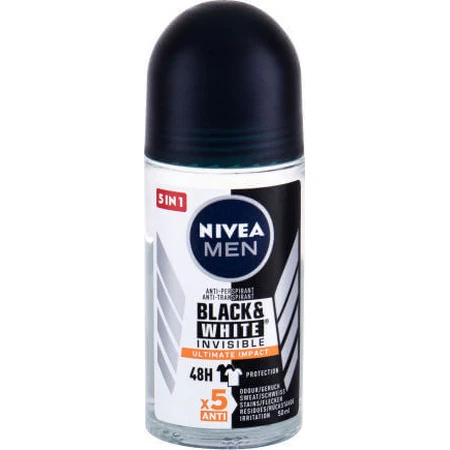 Nivea Men Black & White Invisible Invisible Ultimate Impact Антиперспирант-дезодорант 48 часов ролл-он 50 мл: цены и характеристики