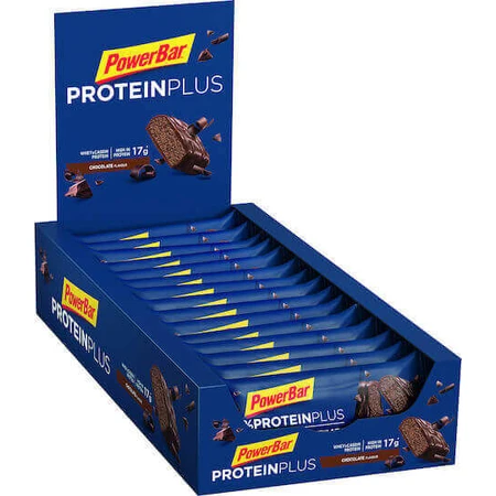 Батончики PowerBar Protein Plus з 30% протеїну та шоколадним смаком 15x55г: ціни та характеристики