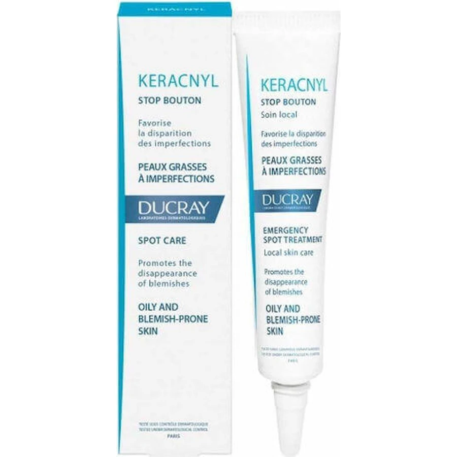 Ducray Keracnyl Keracnyl Localized Emergency Treatment Stop Bouton 24h Day Гель для обличчя проти недосконалостей та акне 10мл: ціни та характеристики