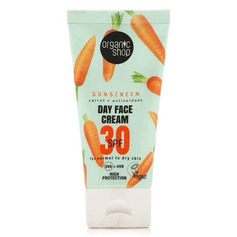 Organic Shop Carrot Морковь Солнцезащитный крем для лица SPF30 50 мл: цены и характеристики