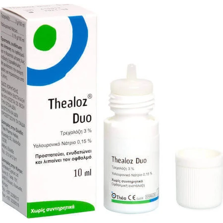 Краплі очні з гіалуроновою кислотою Thea Pharma Hellas Thealoz Duo від сухості очей 10 мл: ціни та характеристики