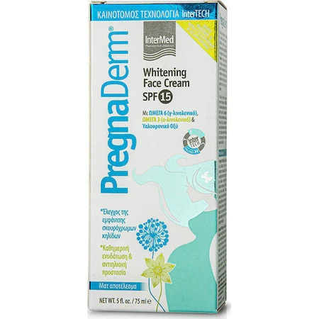 InterMed Pregnaderm Pregnaderm 24-годинний денний крем для обличчя з SPF15 проти пігментних плям з гіалуроновою кислотою 75мл: ціни та характеристики