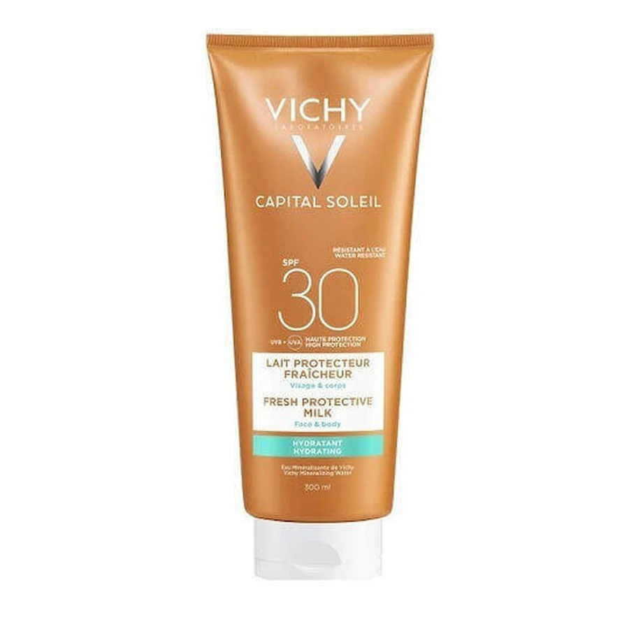 Водостійкий сонцезахисний спрей для обличчя та тіла Vichy Capital Soleil SPF30 300 мл: ціни та характеристики