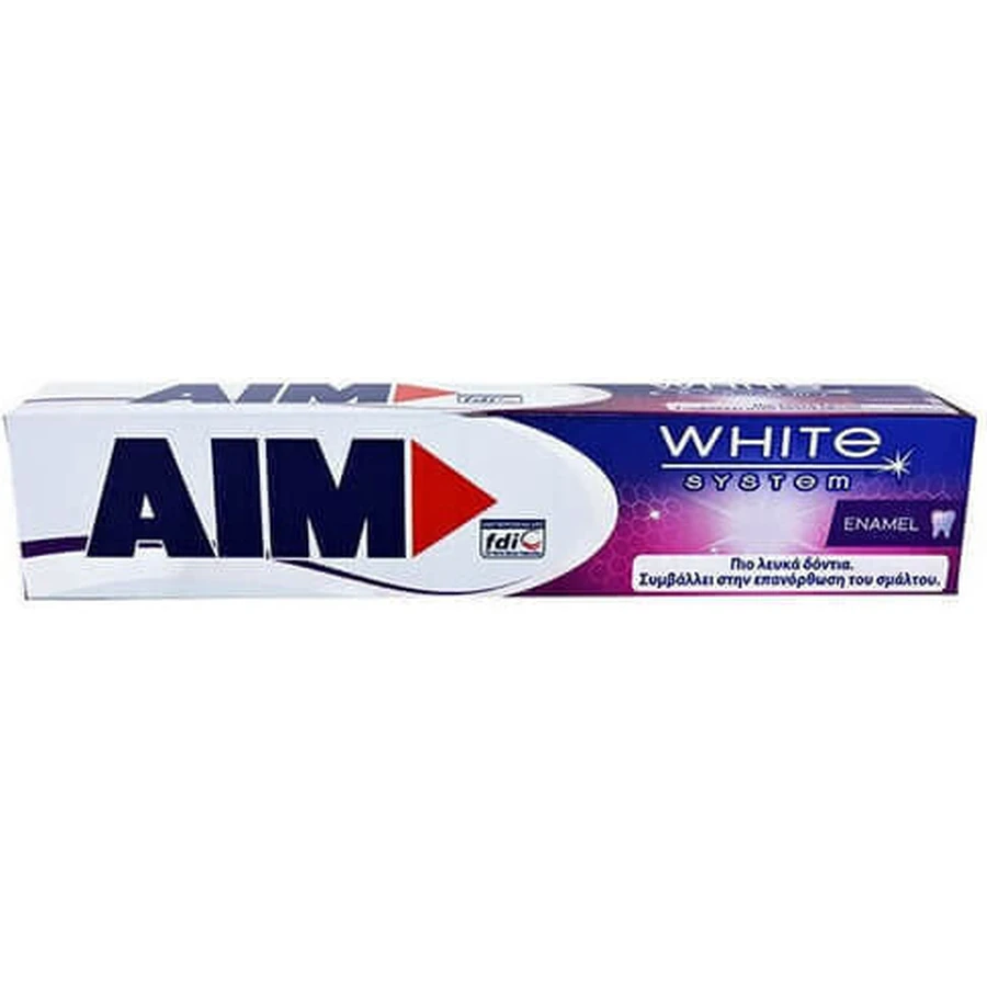 AIM White System Відбілююча зубна паста для емалі 75мл: ціни та характеристики