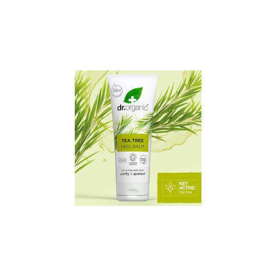 Зволожуючий бальзам на основі чайного дерева Dr.Organic від кісточок, мозолів і тріщин на п'ятах 100 мл: ціни та характеристики