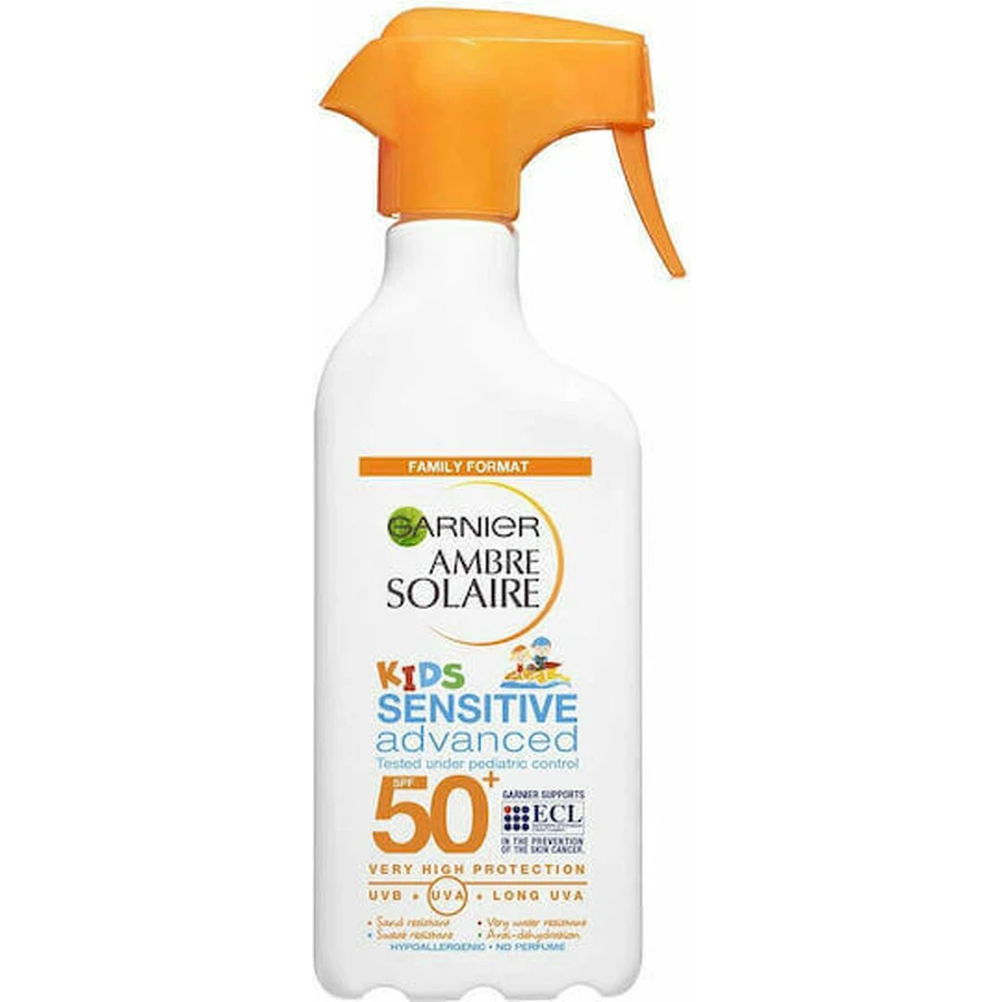 Garnier Ambre Solaire Sensitive Advanced Waterproof Детский солнцезащитный крем-спрей SPF50 300 мл: цены и характеристики