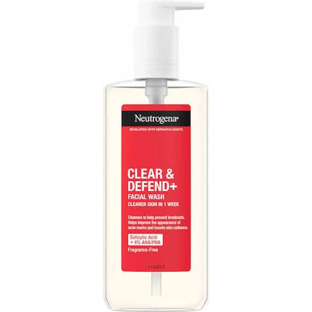 Neutrogena Clear & Defend+ Флюїд для обличчя для шкіри обличчя, схильної до акне, 200 мл: ціни та характеристики