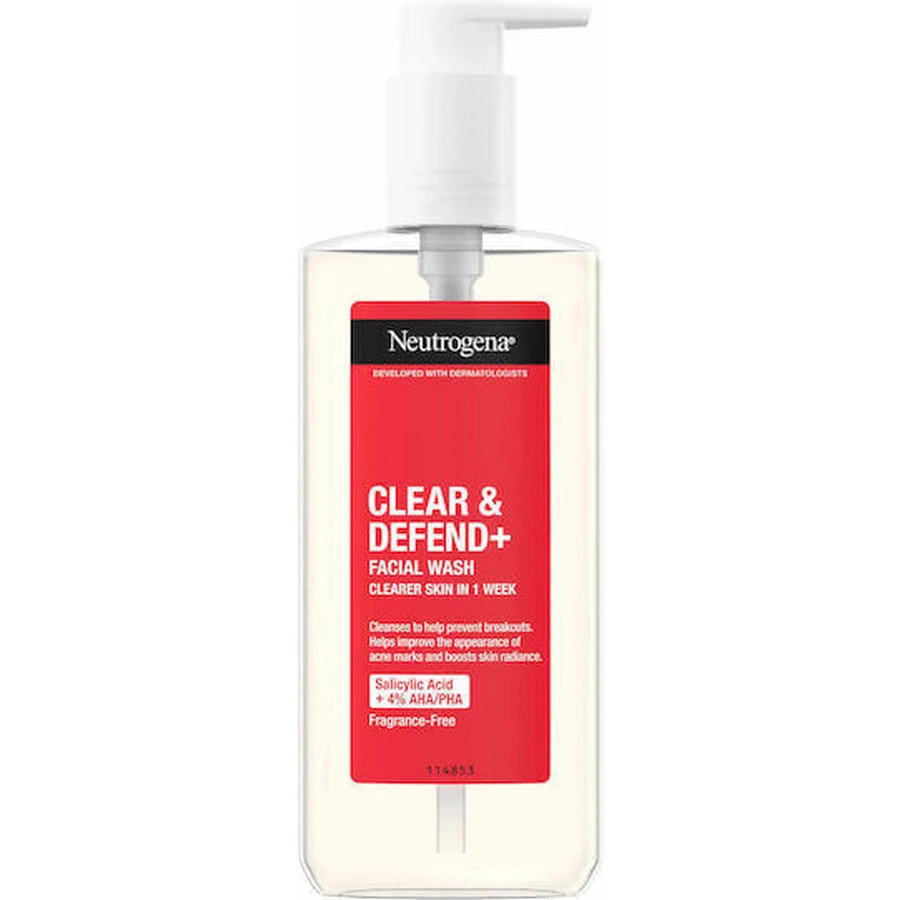 Neutrogena Clear & Defend+ Флюїд для обличчя для шкіри обличчя, схильної до акне, 200 мл: ціни та характеристики