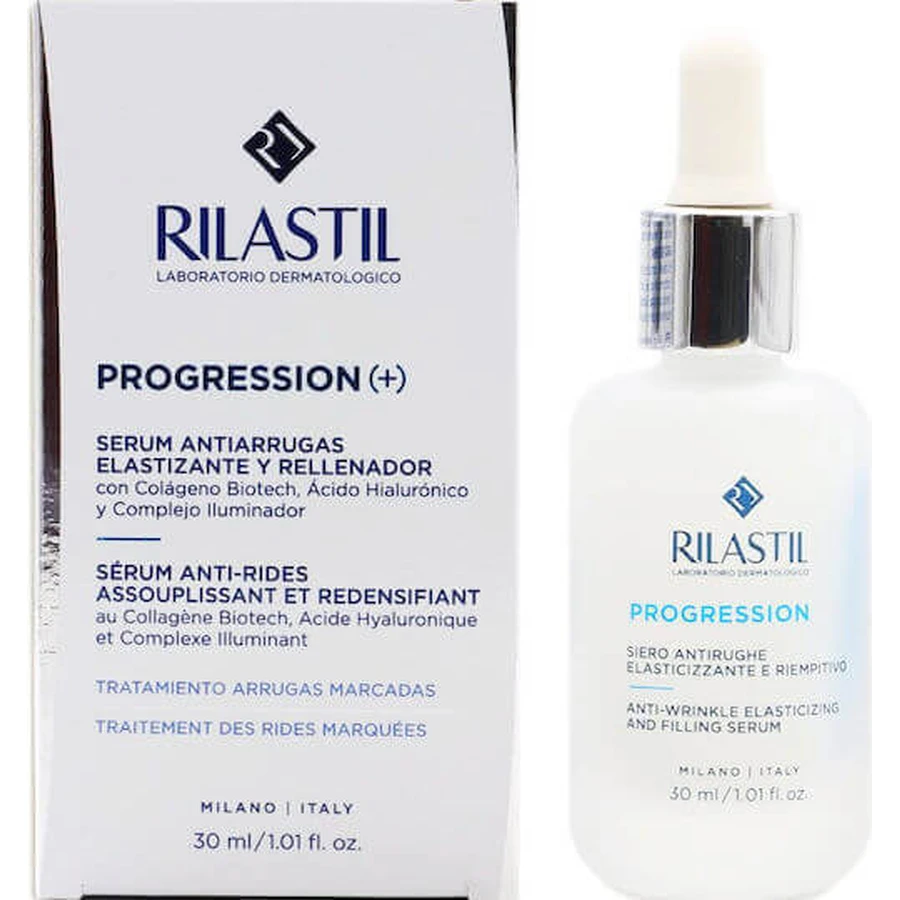Rilastil Progression+ Антивікова сироватка для обличчя з гіалуроновою кислотою та колагеном 30мл: ціни та характеристики