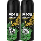 Дезодорант Axe Wild Wild Mojito & Cedarwood Non Stop Fresh Дезодорант-спрей 48 год 2х150мл