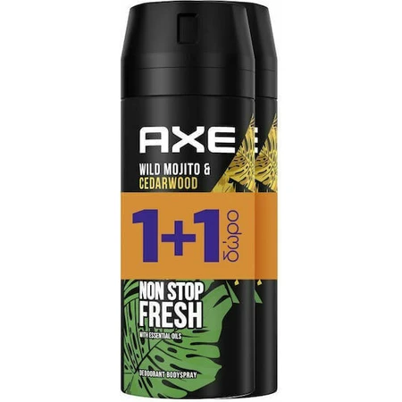 Axe Wild Wild Mojito & Cedarwood Non Stop Fresh Deodorant 48h Spray 2x150ml: цены и характеристики