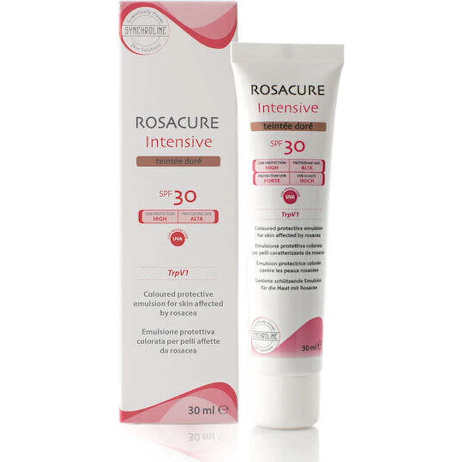 Synchroline Rosacure Інтенсивний тонований зволожуючий крем для обличчя з SPF30 проти пігментних плям та акне 30 мл: ціни та характеристики