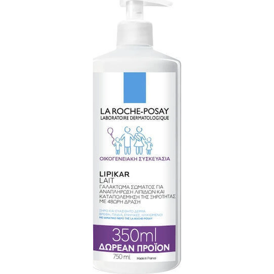 La Roche Posay Lipikar Lait Зволожуючий відновлюючий лосьйон для сухої/дуже сухої та чутливої шкіри 750мл: ціни та характеристики
