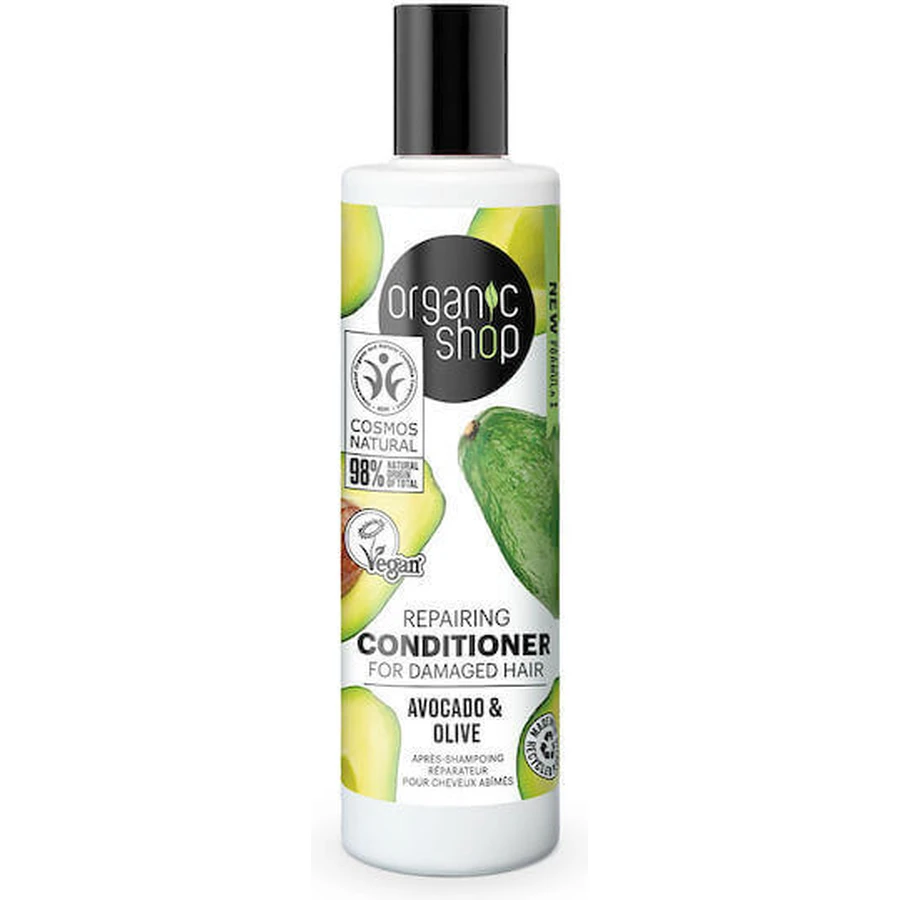 Natura Siberica Organic Shop Органічний авокадо та мед відновлювальний/живильний кондиціонер для всіх типів волосся 280 мл: ціни та характеристики