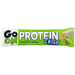 Go On Nutrition Протеїновий хрусткий батончик з 20% білка зі смаком фісташки та печива 50гр