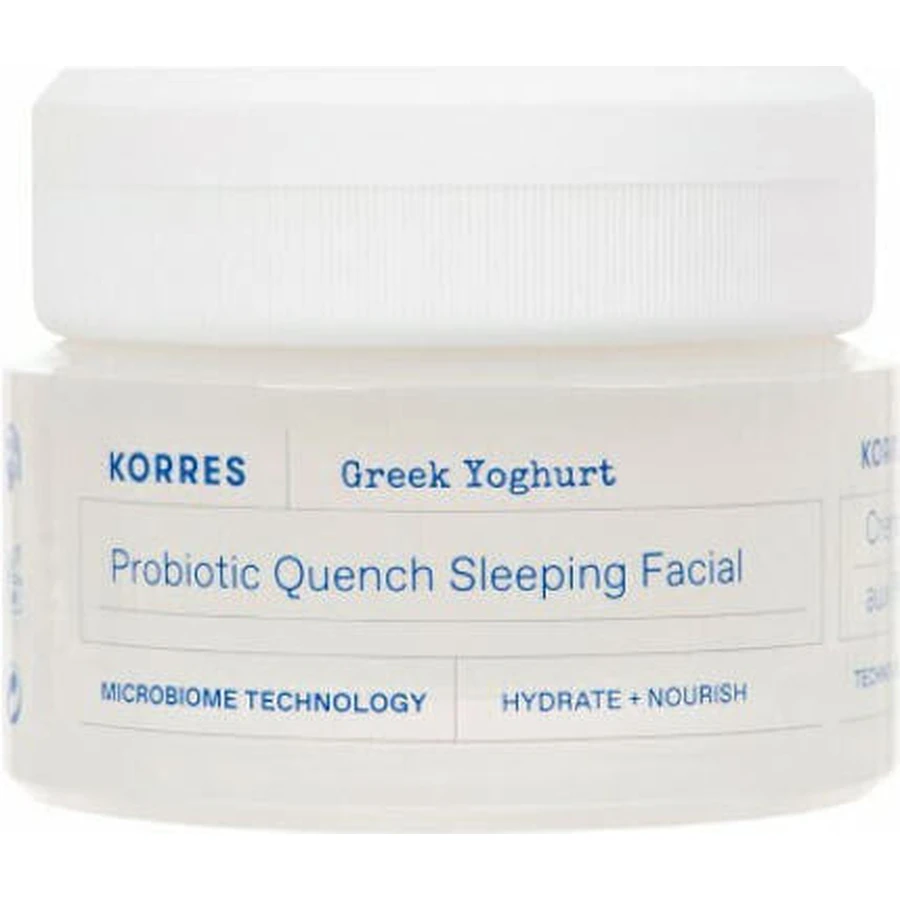 Korres Greek Yogurt Probiotic Probiotic Quench 48h Зволожуючий та відновлюючий нічний крем для обличчя з гіалуроновою кислотою та вітаміном С 40мл: ціни та характеристики