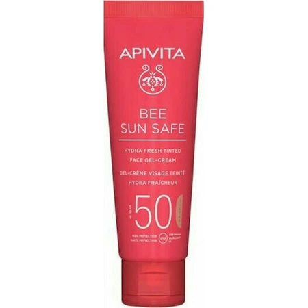 Apivita Bee Sun Safe Hydra Fresh Hydra Fresh Водостійкий сонцезахисний гель для обличчя SPF50 з пігментом 50 мл: ціни та характеристики