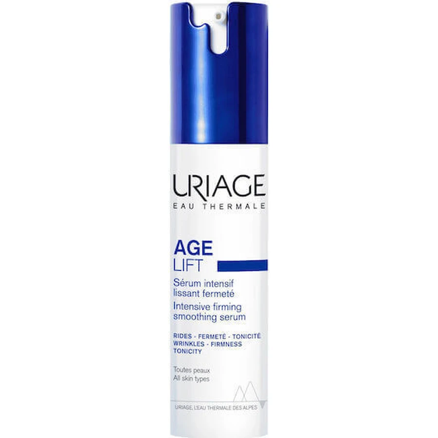 Uriage Age Lift Intensive Firming Smoothing Serum Заспокійлива та антивікова сироватка для обличчя з ретинолом та AHA для ліфтингу та тонізації 30 мл: ціни та характеристики