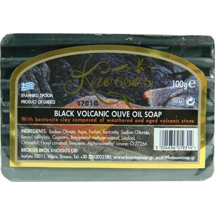 Knossos Soap Black Volcanic Body Soap Bar 100gr
